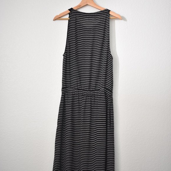 A.L.C Silk Striped Halter Neck Maxi Dress - Picture 6 of 14